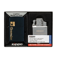 MATTE ZIPPO® LIGHTER & DOUBLE BUTANE INSERT GIFT SET