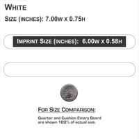 7" White Foam Cushion Salon Emery Board