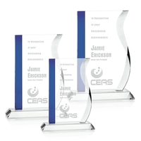 Blue and clear optical crystal award combine for a dramatic effect.... from...