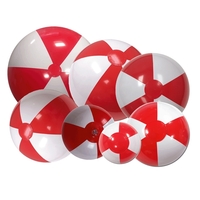 Inflatable Red and White Beach Ball