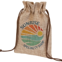 6.25" x 9" printed burlap drawstring bags.... from ASI 92531 Unique Custom...