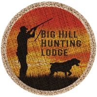 4" x 4" printed round burlap coaster.... from ASI 92531 Unique Custom...