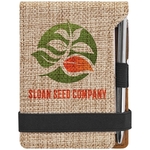 3.25" x 4.75" Sublimatable Burlap Mini Notepad with Pen