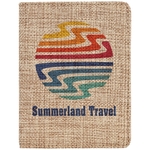 4.25" x 5.5" Sublimatable Burlap Passport Holder