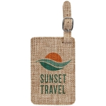 4.25" x 2.75" Sublimatable Burlap Luggage Tag