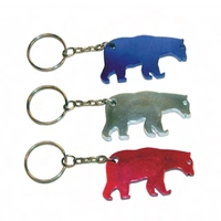 Bear shape bottle opener keychain