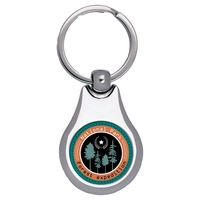 1.25" x 1.5" custom printed round metal keychain.... from ASI 92531 Unique...