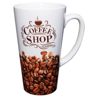 17 oz. custom printed white ceramic latte mug.... from ASI 92531 Unique...