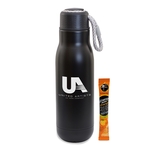 16 Oz Insulated Vacuum Bottle w/Bungee Lid & Energy Mix Pkt
