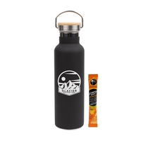 20 Oz Stainless Insulated Bottle w/Bamboo Lid & Energy Mix