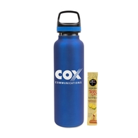 20 Oz Stainless Steel Insulated Vacuum Bottle w/Iced Tea Mix Packet... from...