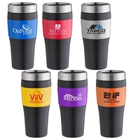 3 3/8" x 7 5/16" 16-ounce stainless steel insulated tumbler with... from ASI...