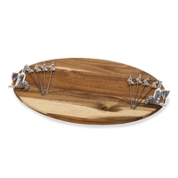 Wine & grapes design large serving board with matching food picks.... from...