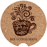 2.5" custom engraved cork car coaster.... from ASI 92531 Unique Custom...