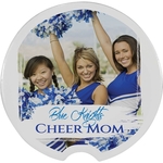 2.5" Gloss White Ceramic Car Coaster