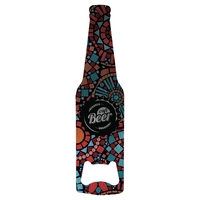 1.5" x 5.75" custom printed steel bottle shaped opener.... from ASI 92531...