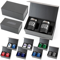 Mug set with two 15-ounce double-wall vacuum insulated stainless steel...