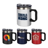 14 oz. Double Wall Mug With Stainless Steel Plating