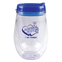 10 oz. Bev Trav Double Wall Acrylic Stemless Wine Glass
