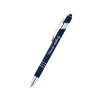 Rubberized Metal Pen with Stylus