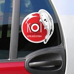 Custom White Vinyl Bumper Stickers