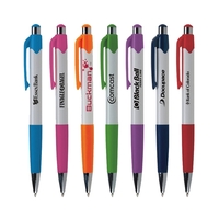 White Barrel Grip Pen