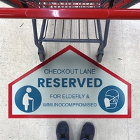 Aluminum based decal for floors that can withstand foot traffic.... from ASI...