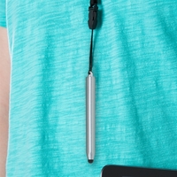 Keep this twist-off plastic stylus pen with detachable lanyard (lanyard...