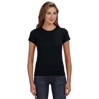 Anvil ladies' 1x1 baby rib scoop t-shirt made of preshrunk 100%... from ASI...