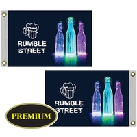 12" x 18" Custom Double Sided Knitted Polyester Flags