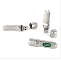 Metal USB drive with silver textured metal casing; offered in multiple......