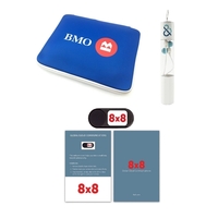 Kit with sublimated tablet sleeve, tube packed printed earbuds, and a... from...