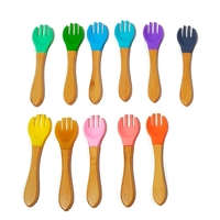 Baby Silicone Fork with Bamboo handle... from ASI 72657 Active Life Promo /...