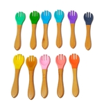 Baby Silicone Fork with Bamboo Handle