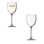 Twisted Stem Wine Glasses, spot color