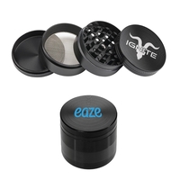 Zinc alloy herb and spices grinder with three chambers, magnetized lid,......