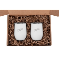 Pair of 12-ounce stainless steel Patriot stemless tumblers is 13" x... from...