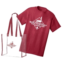 Clear stadium tote and colored tee-shirt combo.... from ASI 66230 Landes Inc