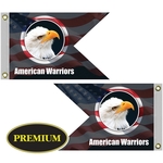 12" x 18" Double Sided Knitted Polyester Guidon Boat Flag