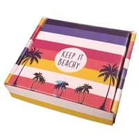 Mailer box measuring 4" x 4" and made of corrugated cardboard.... from ASI...