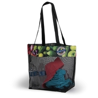 Beach mesh tote with full color graphics on entire top portion.... from ASI...
