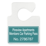 Large Cut-Out Clear Vinyl Vehicle Hang Tag Holders