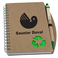 Cardboard Notebook w/Pen