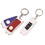 2-Tone Rectangular Key Ring Flashlight