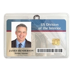 Horizontal Government-Size Premium Clip-on Badge Holder