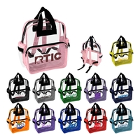 Rainbow Clear Vinyl Zippered Backpack