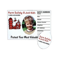 Four Color Process - Magnetic picture frame with oval punch out,... from ASI...