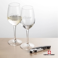 Giftset includes 2 Lethbridge Stemmed wine glasses and Swiss Force®... from...