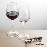 Giftset includes 2 Oldham Stemmed wine glasses and Swiss Force® Impressive......