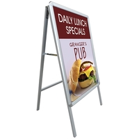 A-frame sandwich board kit includes aluminum frame and knit polyester...